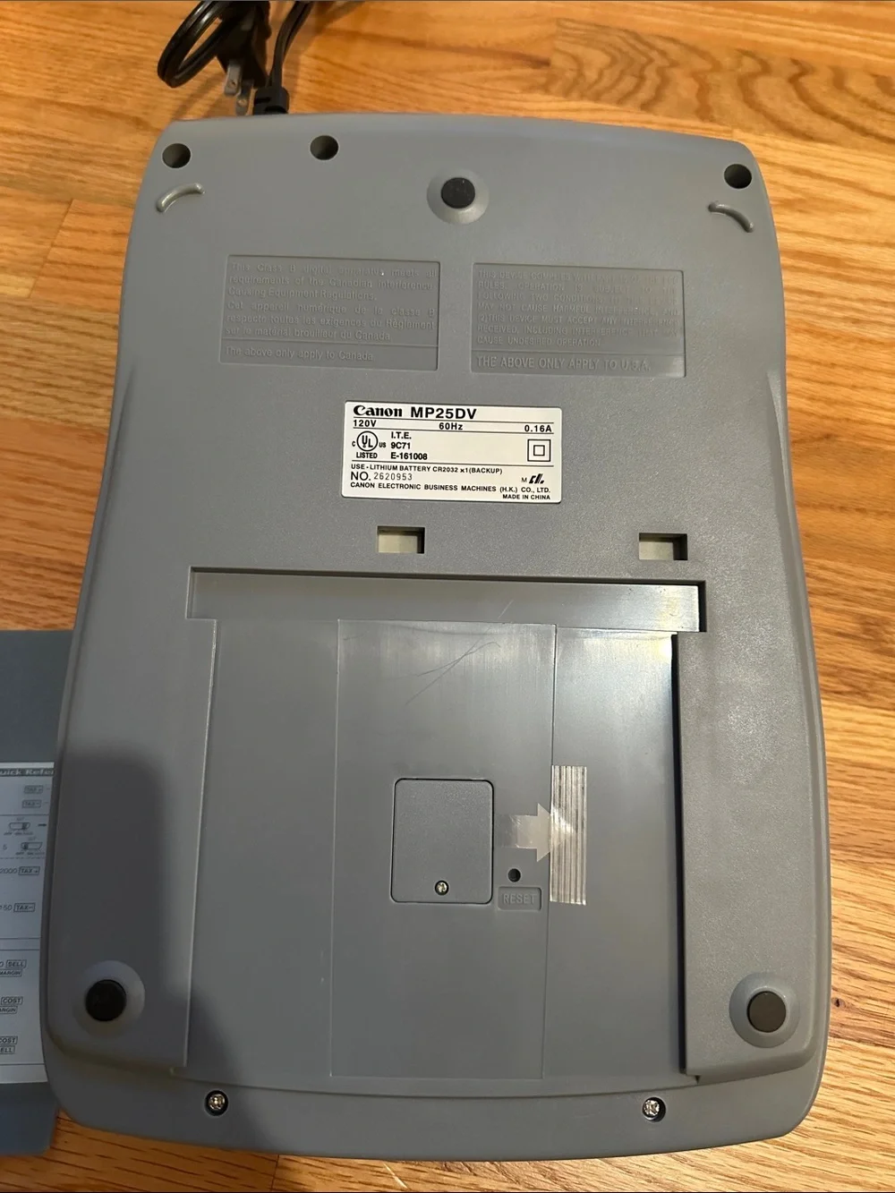 Canon MP25DV Silver and Black Calculator